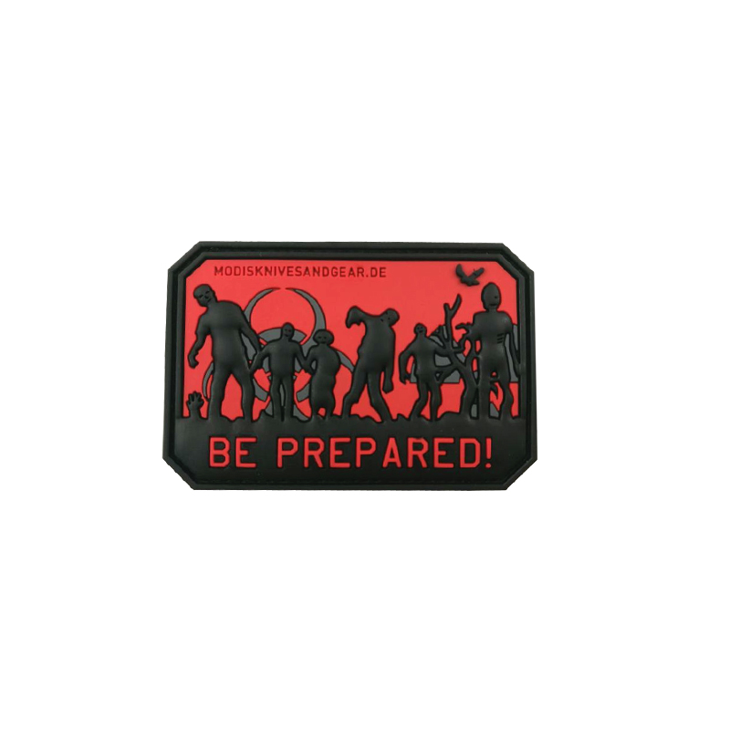 Parche de PVC negro OEM para camiseta
