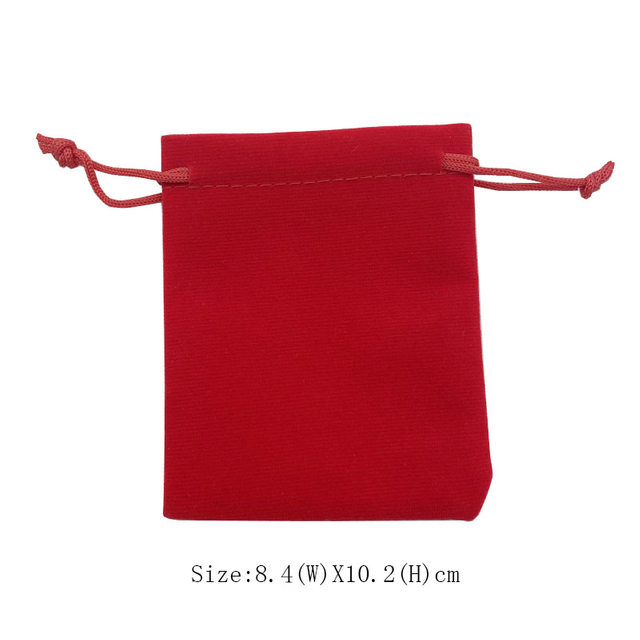 Bolsa de terciopelo rojo personalizada para artes y manualidades